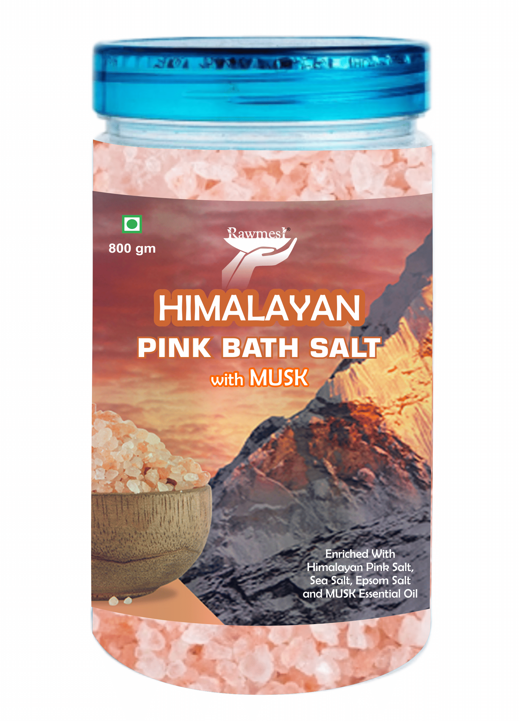     			rawmest BATH SALT Crystal Himalayan MUSK 800 g