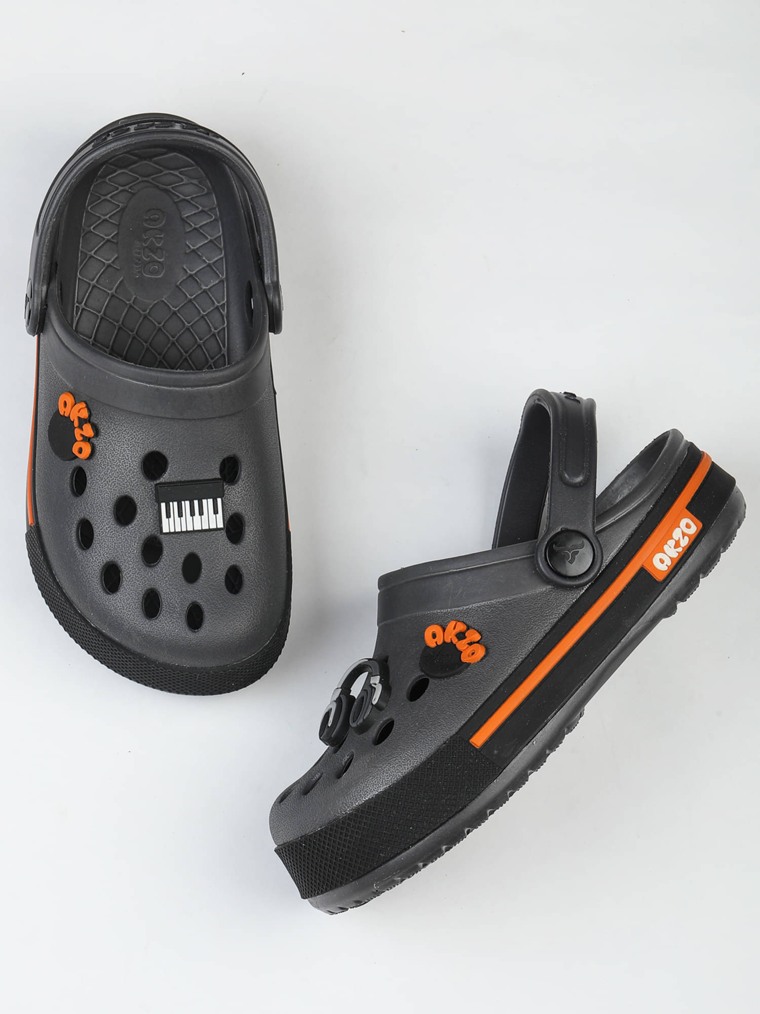     			Abros - Dark Grey Boy's Clogs ( 1 Pair )