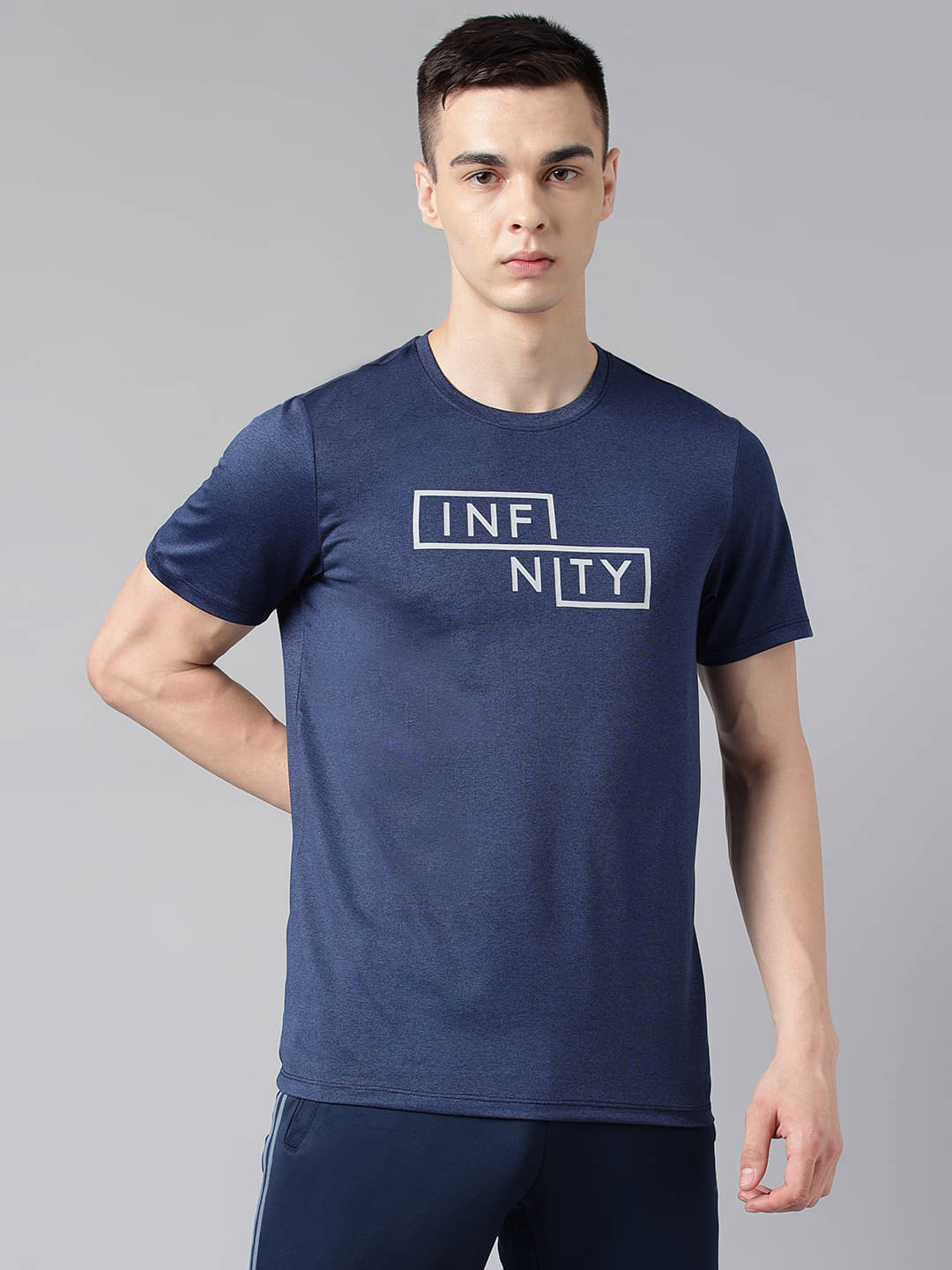 Alcis Navy Blue Polyester Slim Fit Men's Sports T-Shirt ( Pack of 1 ) Alcis Navy Blue Polyester Slim Fit Men's Sports T-Shirt ( Pack of 1 )