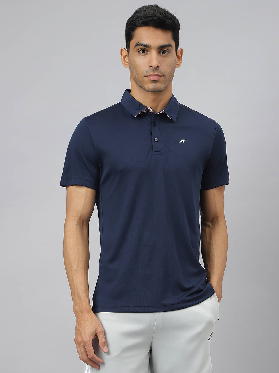     			Alcis Navy Blue Polyester Slim Fit Men's Sports Polo T-Shirt ( Pack of 1 )