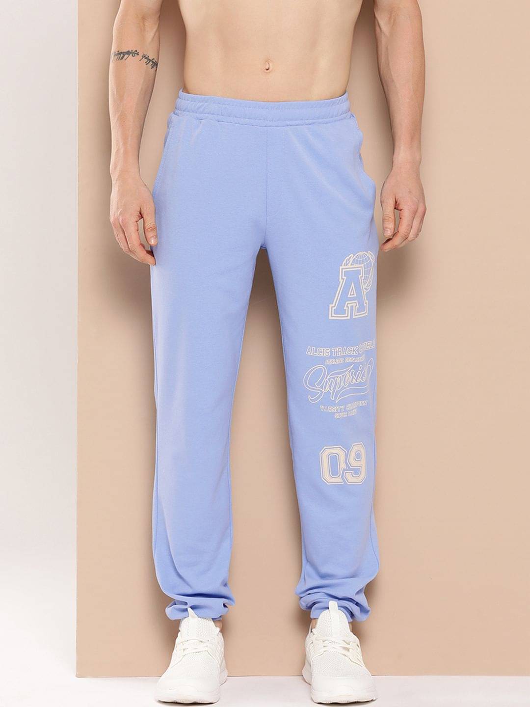Alcis Turquoise Cotton Blend Men's Sports Joggers ( Pack of 1 ) Alcis Turquoise Cotton Blend Men's Sports Joggers ( Pack of 1 )