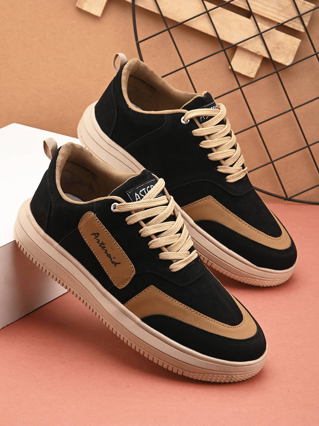     			Asteroid Black Men's Lifestyle Shoes