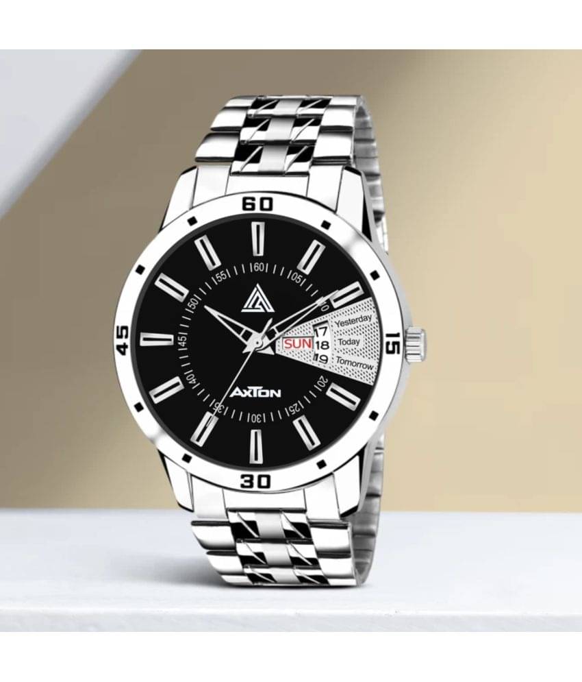     			Axton Silver Stainless Steel Analog Men's Watch