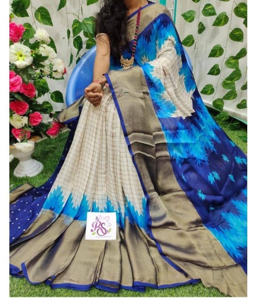 Bhuwal Fashion Chiffon Printed Saree With Unstitched Blouse Piece ( Black ) - Sarees | Buy online on ZillyBuy