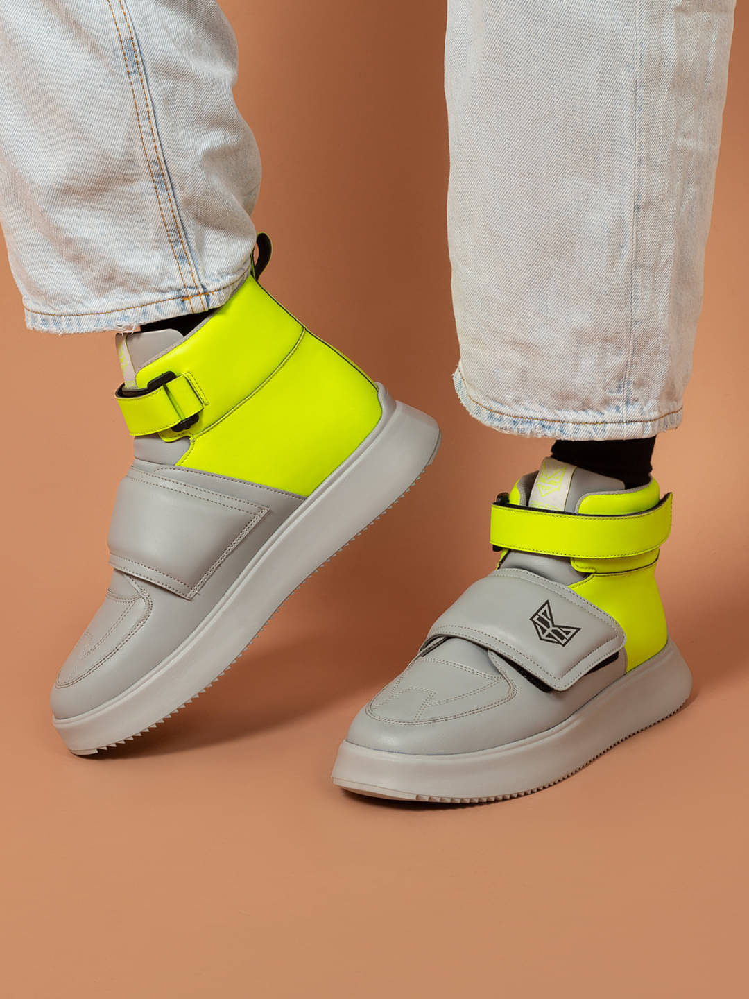     			Big Fox Grey Men's High Tops Shoes
