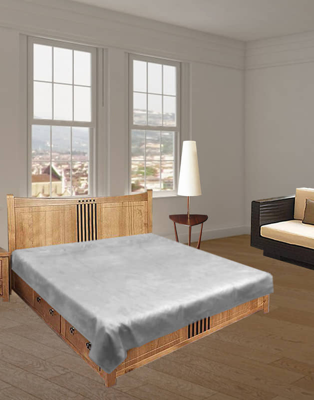 CASA FURNISHING Blue Laminated Bed Protector Sheet ( Pack of 1 )