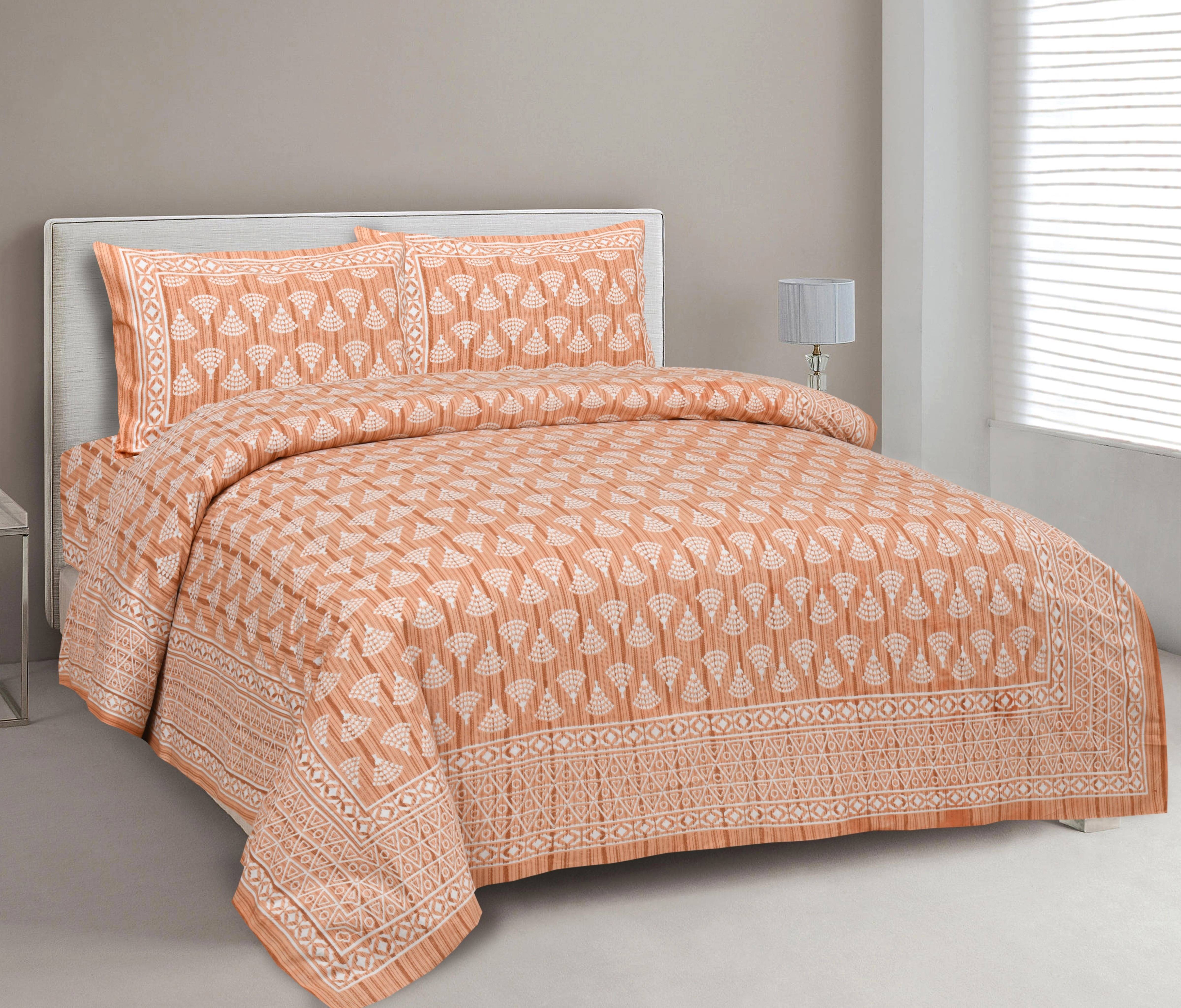 CLOTHOLOGY Cotton 1 Double King Bedsheet with 2 Pillow Covers ( Brown ) CLOTHOLOGY Cotton 1 Double King Bedsheet with 2 Pillow Covers ( Brown )