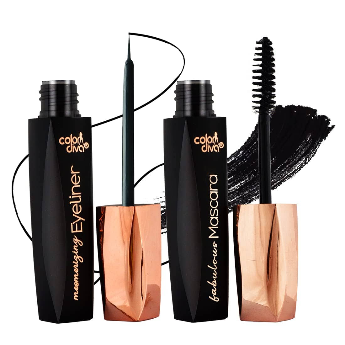 Color Diva Mesmerizing Eyeliner & Mascara Black, 7ml , Pack Of 2 - Makeup - Eyes | Buy online on ZillyBuy