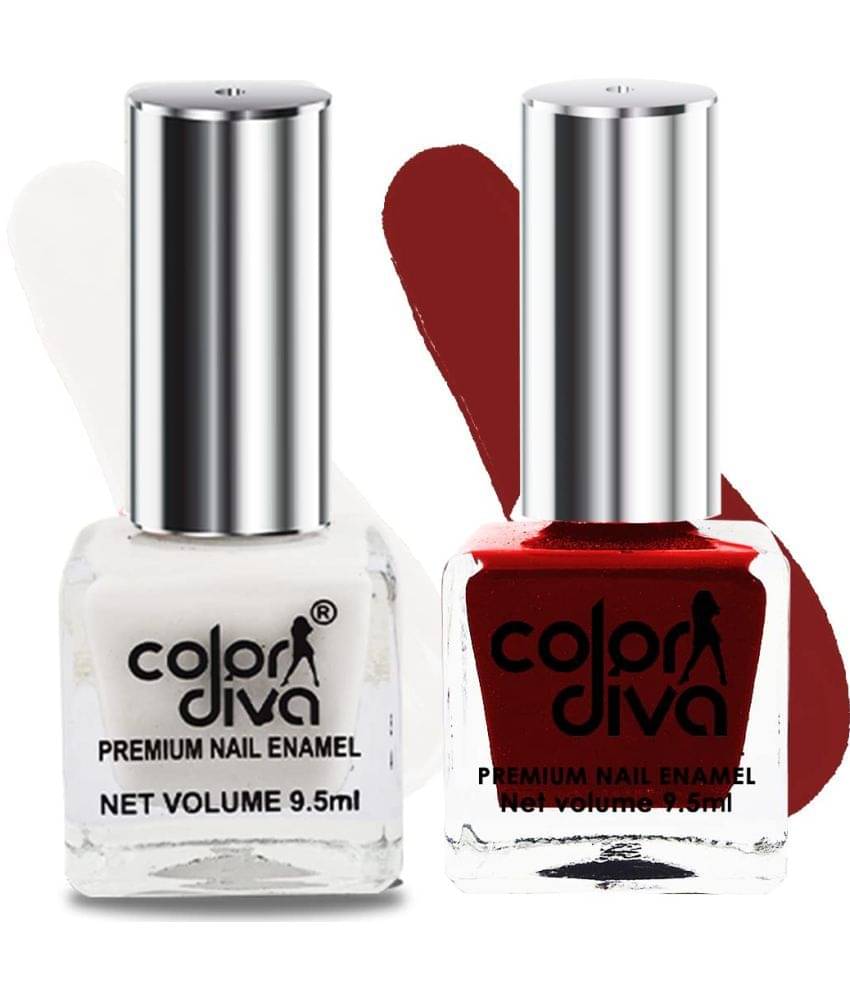     			COLOR DIVA Cherry Blossom Nail Polish, 9.5ml Each | Quick-Drying Chip-Resistant Pack Of 2