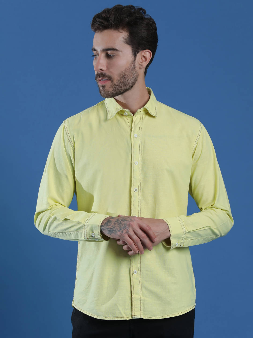 EPPE Denim Regular Fit Solids Full Sleeves Men's Casual Shirt - Mustard ( Pack of 1 ) EPPE Denim Regular Fit Solids Full Sleeves Men's Casual Shirt - Mustard ( Pack of 1 )