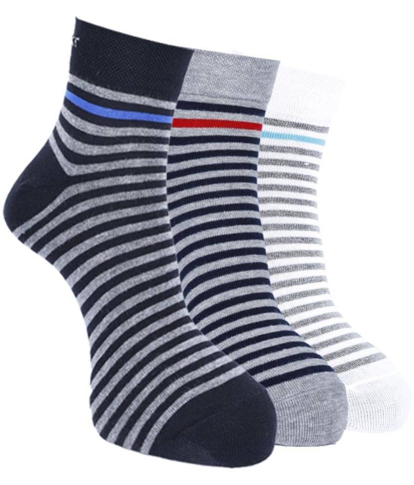 Force NXT Cotton Blend Men's Striped Multicolor Ankle Length Socks ( Pack of 3 )     			Force NXT Cotton Blend Men's Striped Multicolor Ankle Length Socks ( Pack of 3 )