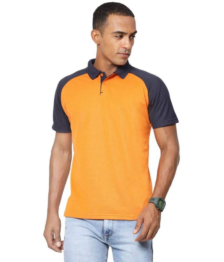 Fundoo Pack of 1 Polyester Regular Fit Colorblock Half Sleeves Men's Polo T Shirt ( Orange ) Fundoo Pack of 1 Polyester Regular Fit Colorblock Half Sleeves Men's Polo T Shirt ( Orange )