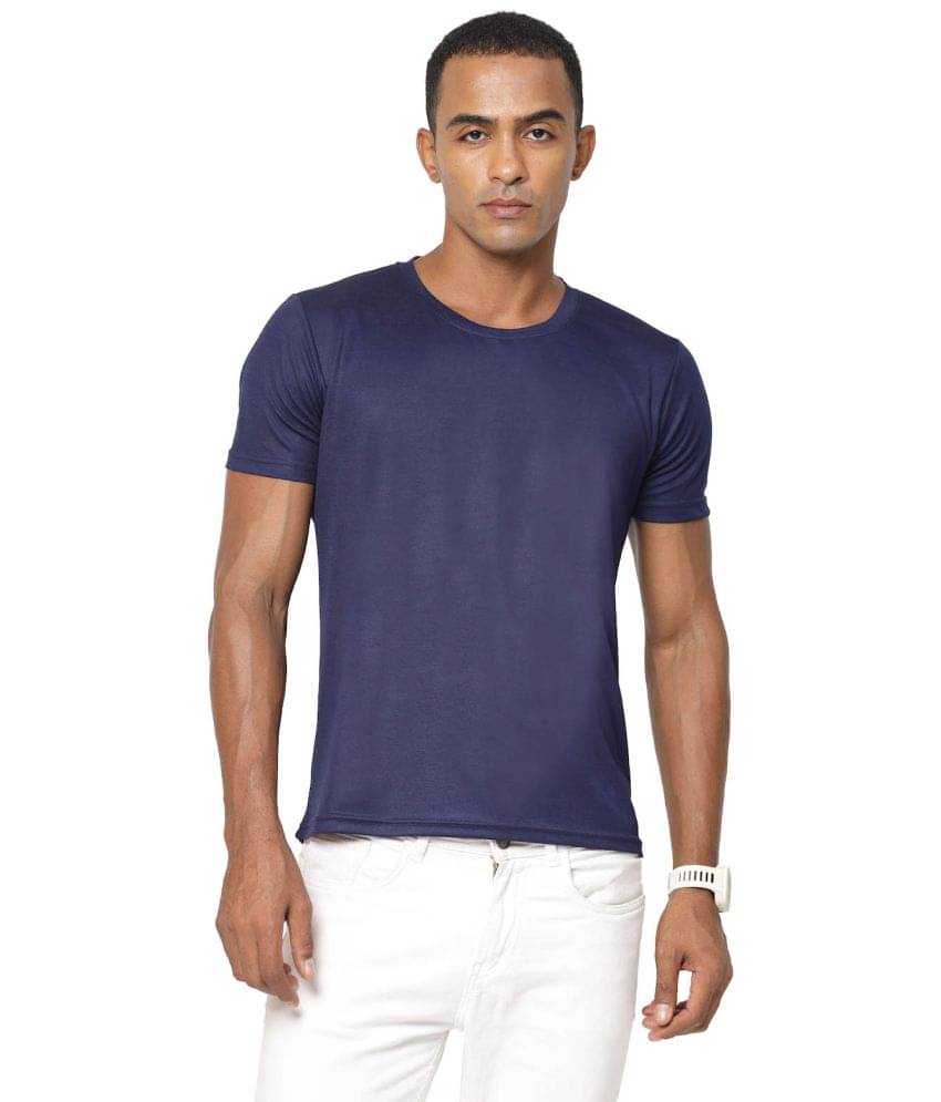 Fundoo Pack of 1 Polyester Slim Fit Men's T-Shirt ( Navy Blue ) Fundoo Pack of 1 Polyester Slim Fit Men's T-Shirt ( Navy Blue )