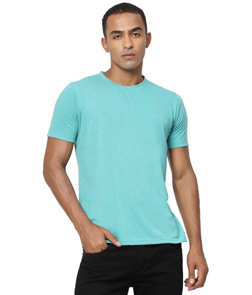 Fundoo Pack of 1 Polyester Slim Fit Men's T-Shirt ( Aqua Blue ) Fundoo Pack of 1 Polyester Slim Fit Men's T-Shirt ( Aqua Blue )