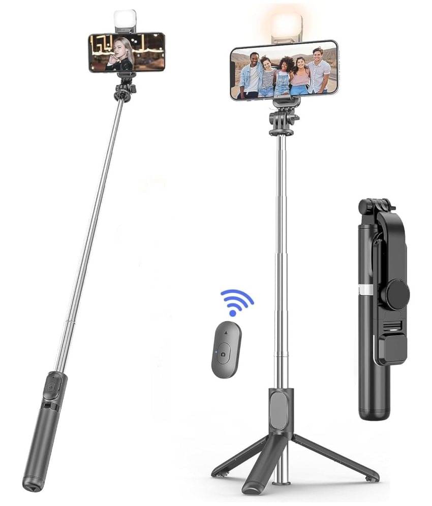 Hybite Premium Selfie Stick, Blue tooth Extendable Selfie Stick Tri pod with Led Light Wireless Remote and Portable Tri pod Stand Compatible for All iPhone and Android Smartphone Hybite Premium Selfie Stick, Blue tooth Extendable Selfie Stick Tri pod with Led Light Wireless Remote and Portable Tri pod Stand Compatible for All iPhone and Android Smartphone