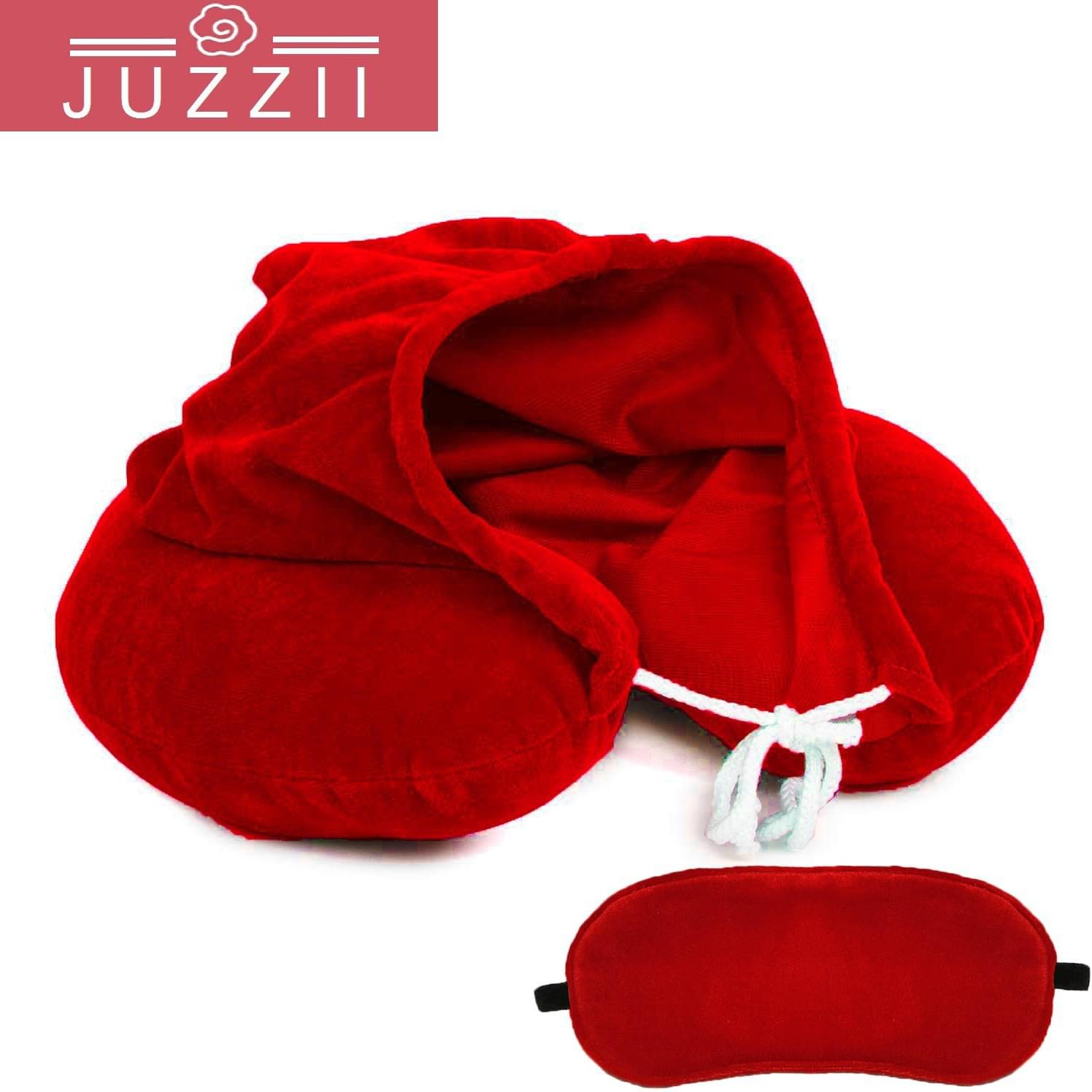     			JUZZII Red Neck Pillow,Eye Shade ( Pack of 2 )