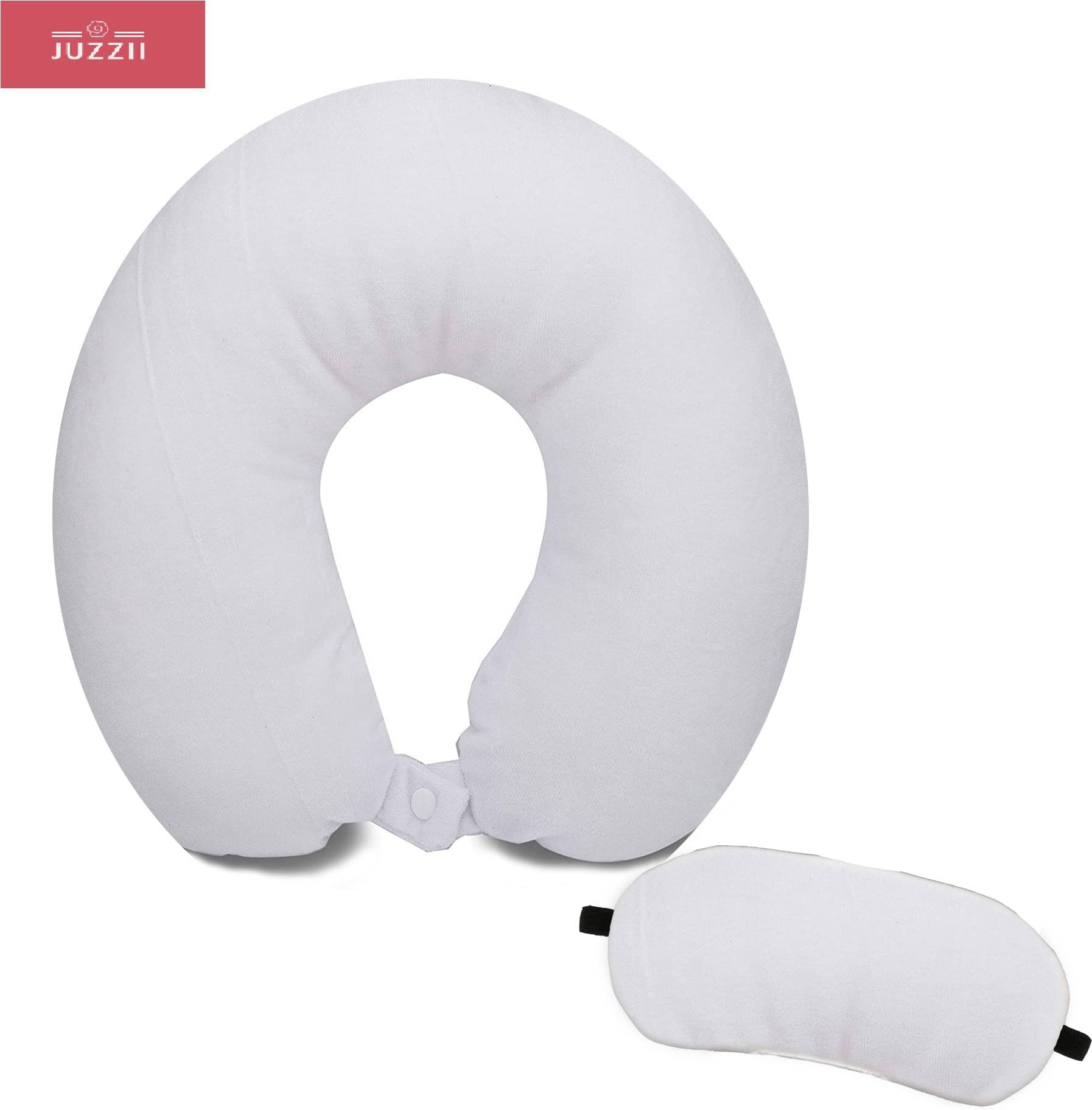     			JUZZII White Neck Pillow,Eye Shade ( Pack of 2 )
