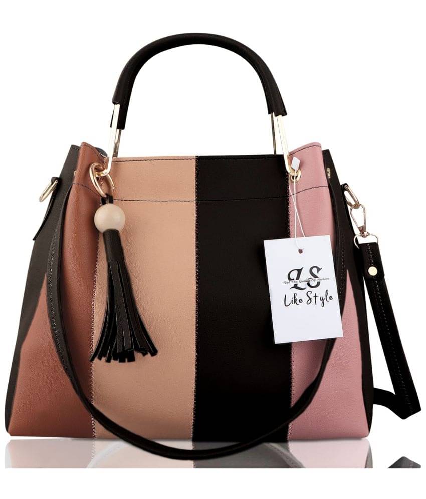     			LIKE STYLE Shoulder Bag PU Set of 1 ( Black )