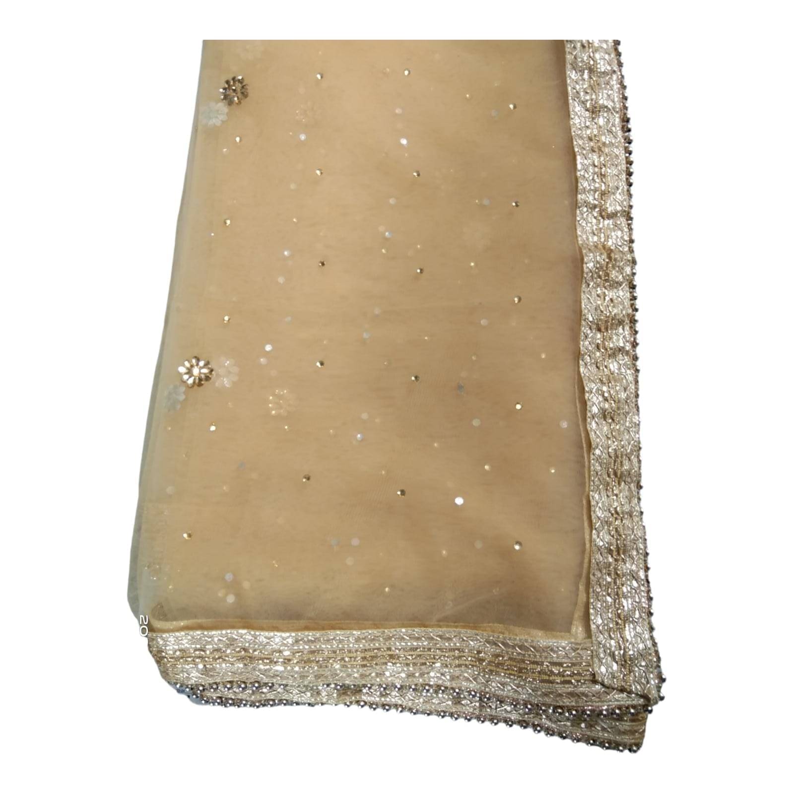     			Mamta Yellow Net Women's Dupatta - ( Pack of 1 )