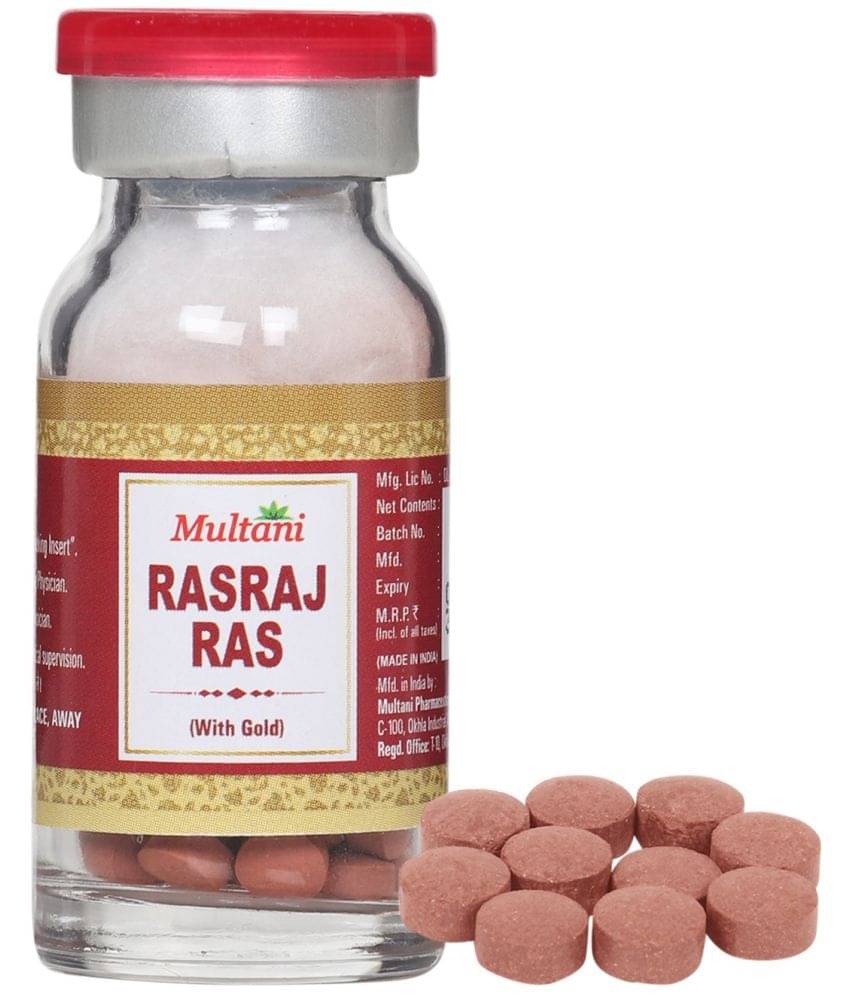     			Multani Rasraj Ras With Gold | Enriched With 24 Carat Gold, Moti Pishti, Ashwagandha & Abhrak Bhasma | Helpful In Pains Causes By Vata Imbalance/वात रोग | 30 Tablets