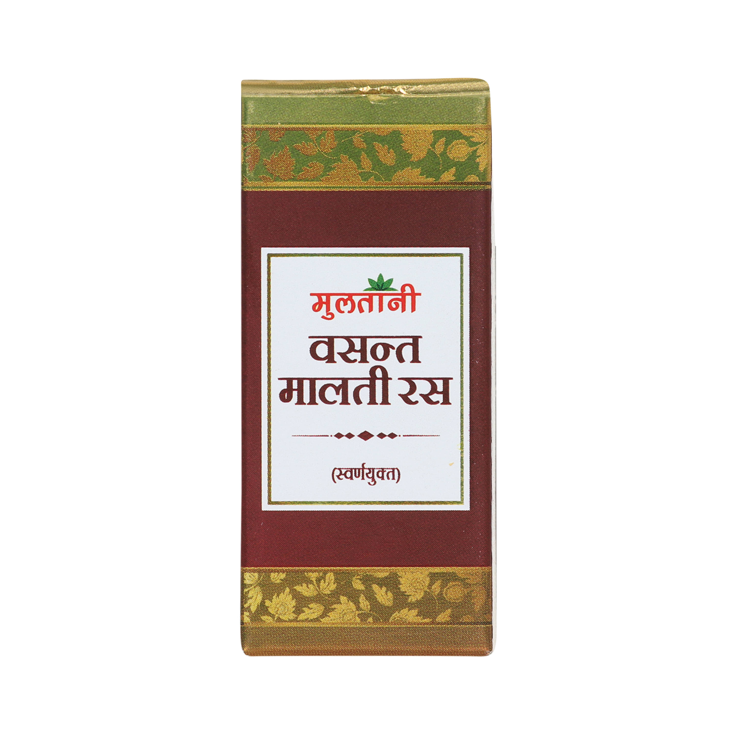 Multani Vasant Malti Ras with Gold used for coughs, colds, fevers, and general weakness - 30tab (Pack of 1) Multani Vasant Malti Ras with Gold used for coughs, colds, fevers, and general weakness - 30tab (Pack of 1)