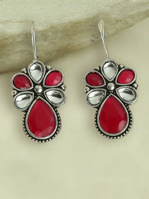     			PUJVI Multi Color Drop Earrings ( Pack of 1 )