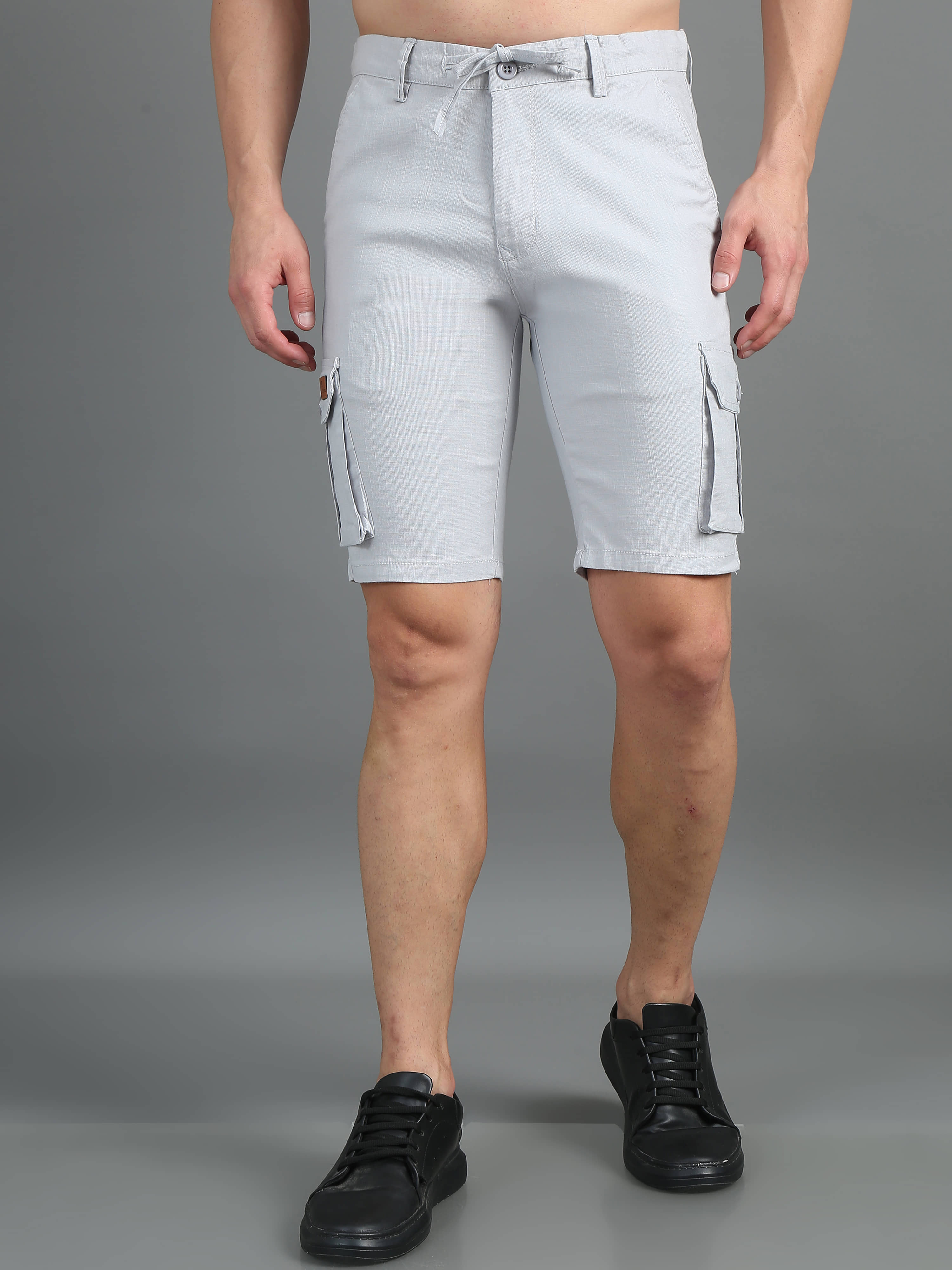 Paul Street Silver Linen Men's Shorts ( Pack of 1 ) - Shorts | Buy online on ZillyBuy