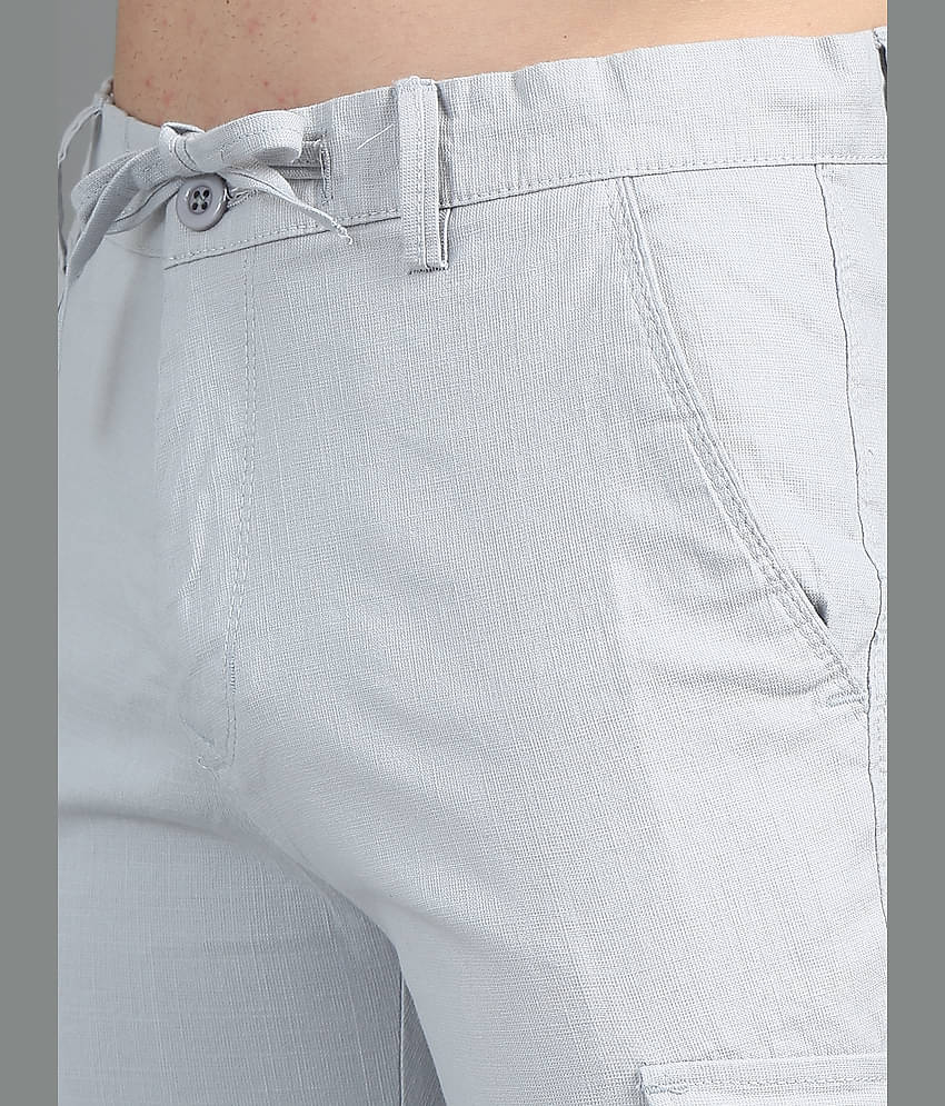 Paul Street Silver Linen Men's Shorts ( Pack of 1 )