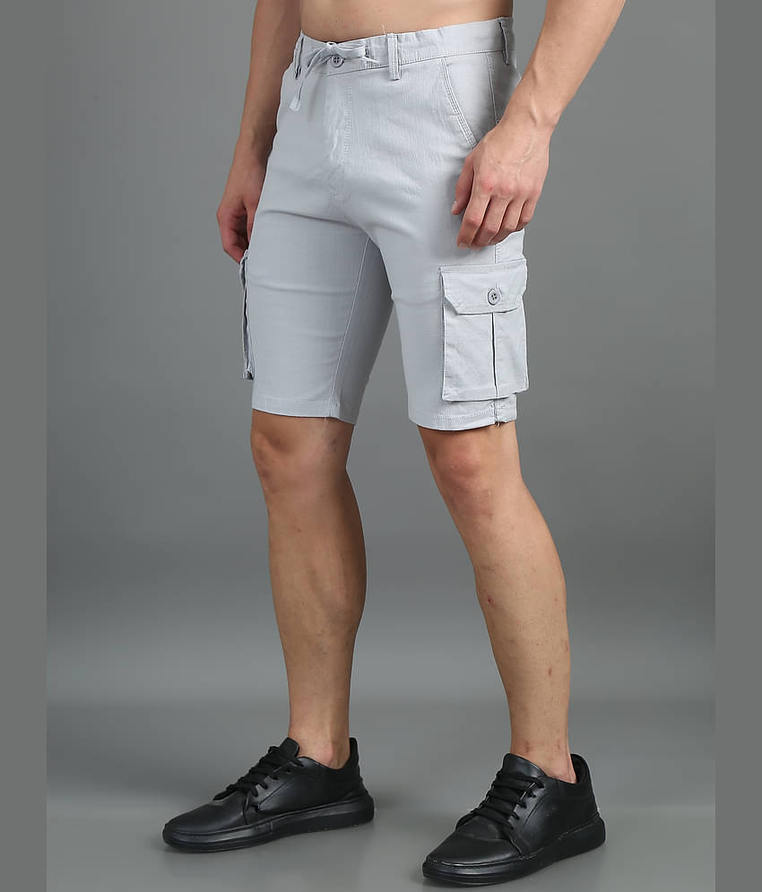 Paul Street Silver Linen Men's Shorts ( Pack of 1 )