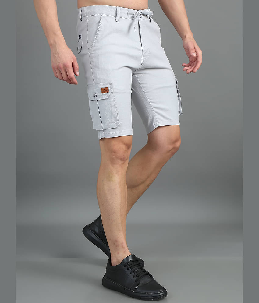 Paul Street Silver Linen Men's Shorts ( Pack of 1 )