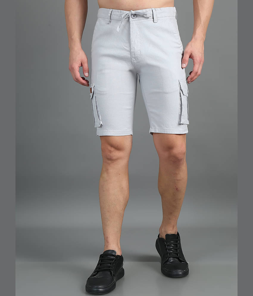 Paul Street Silver Linen Men's Shorts ( Pack of 1 )