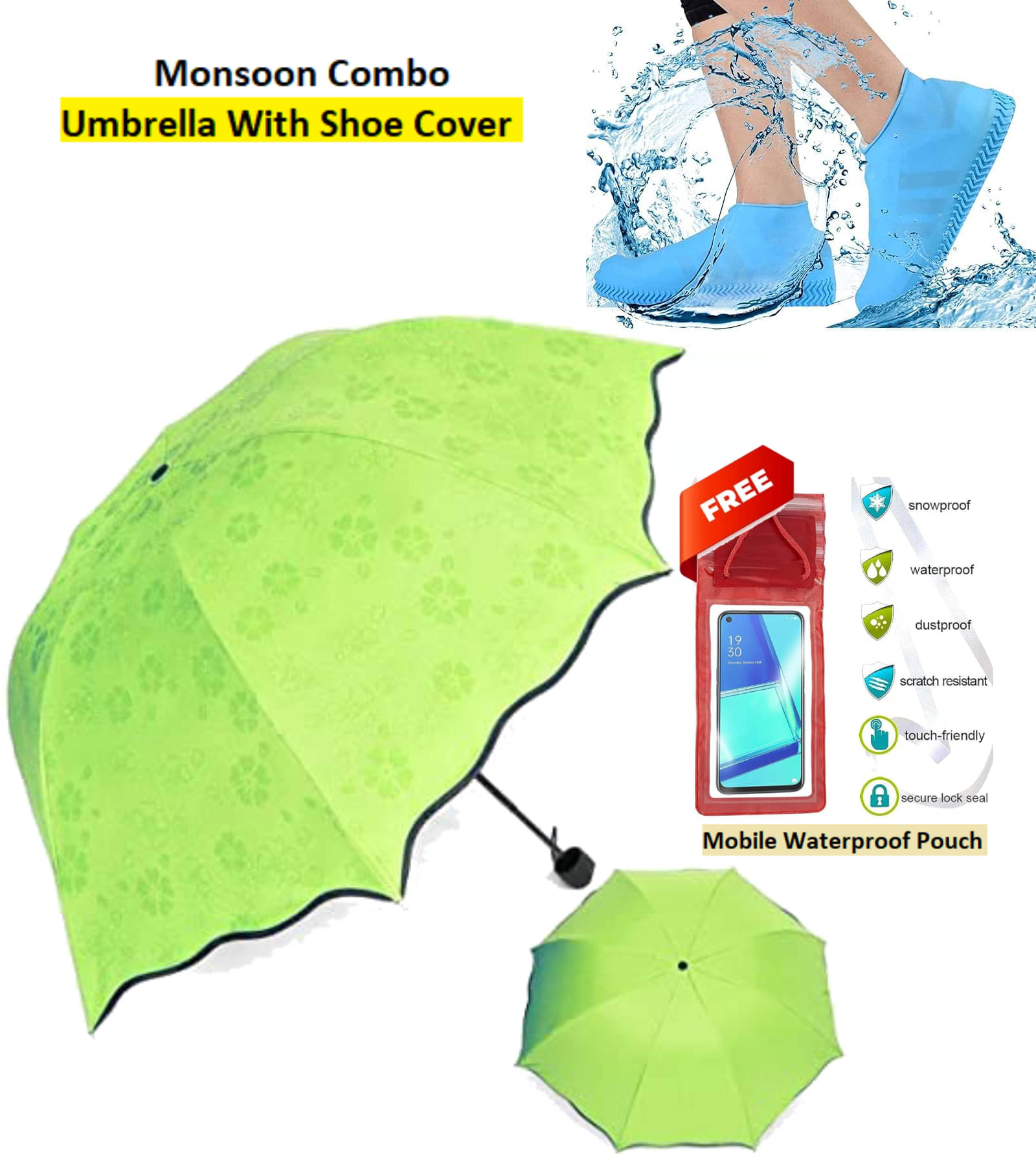 RAMDEV ENTERPRISE Green 1 Fold Umbrella RAMDEV ENTERPRISE Green 1 Fold Umbrella