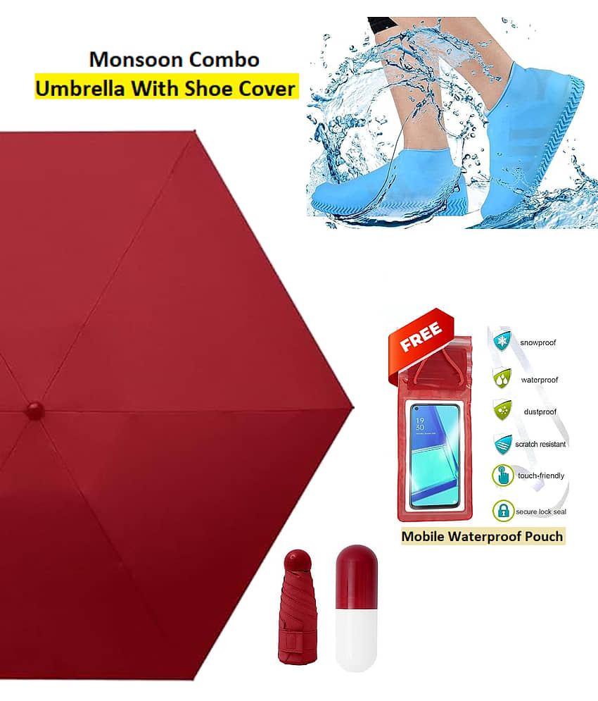 RAMDEV ENTERPRISE Maroon 1 Fold Umbrella - Jewellery Sets | Buy online on ZillyBuy