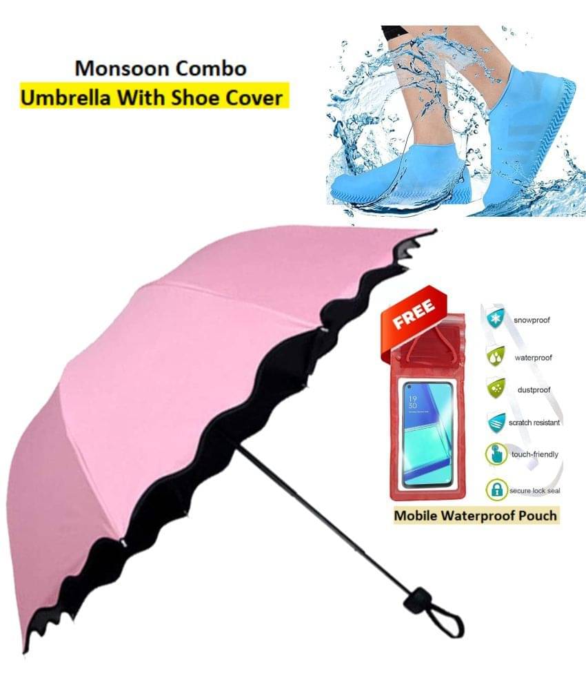 RAMDEV ENTERPRISE Pink 1 Fold Umbrella RAMDEV ENTERPRISE Pink 1 Fold Umbrella