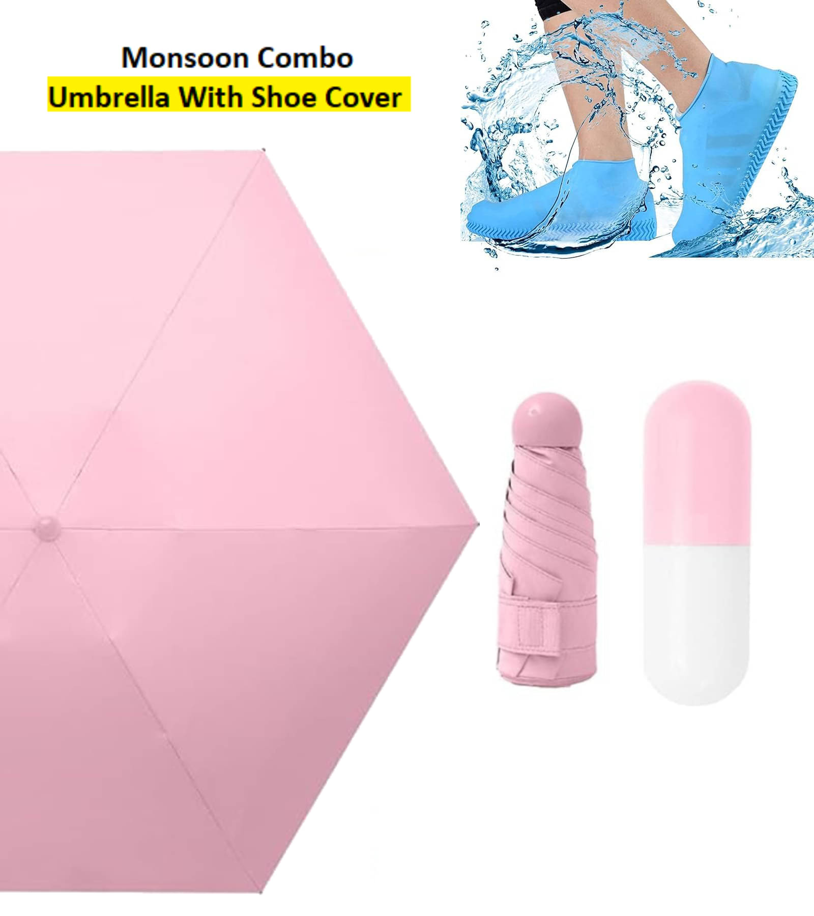RAMDEV ENTERPRISE Pink 1 Fold Umbrella RAMDEV ENTERPRISE Pink 1 Fold Umbrella