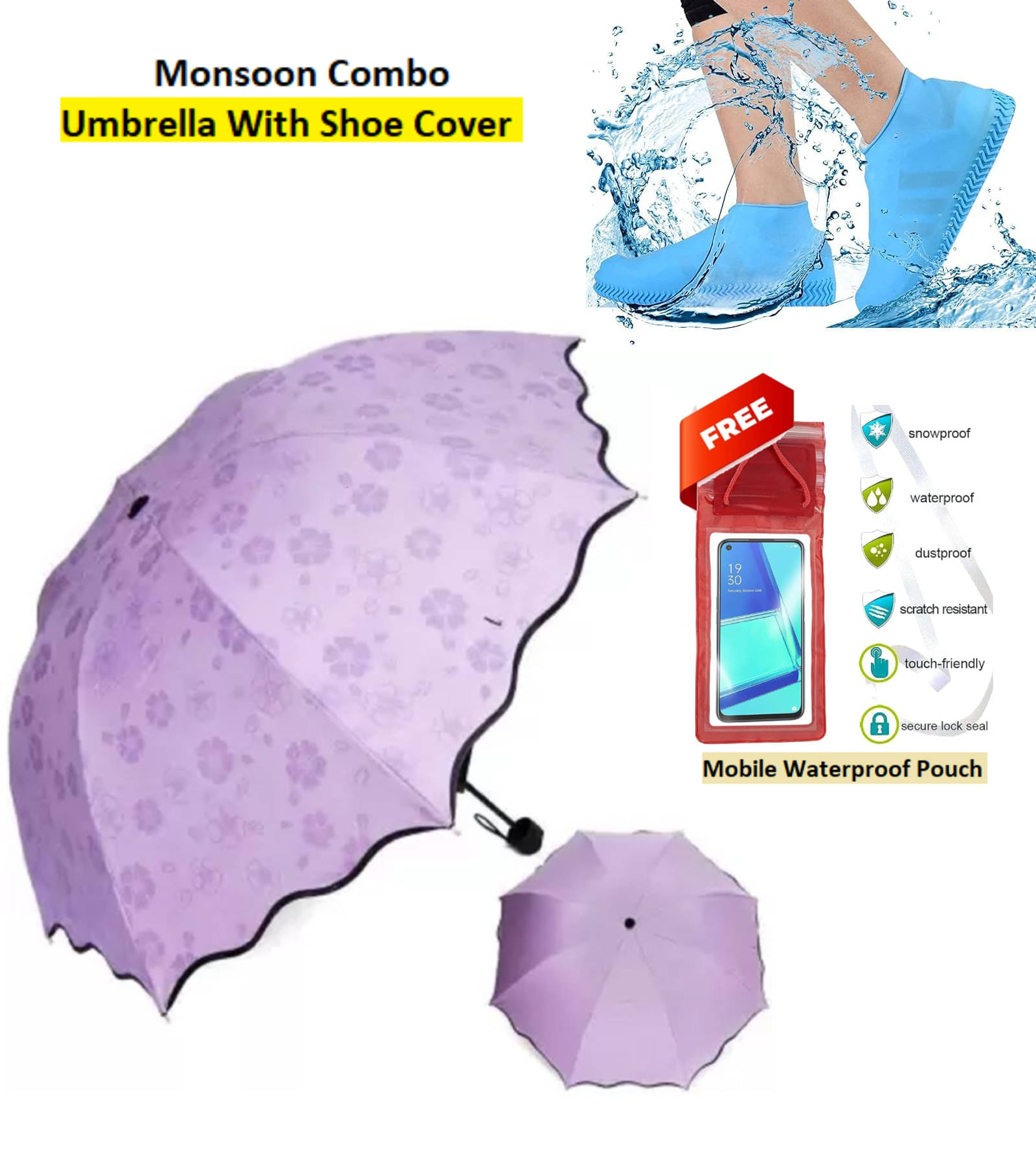 RAMDEV ENTERPRISE Purple 1 Fold Umbrella RAMDEV ENTERPRISE Purple 1 Fold Umbrella