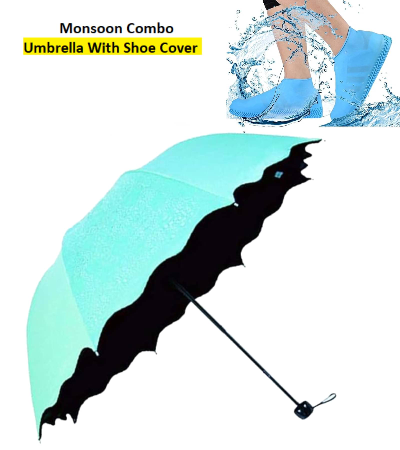 RAMDEV ENTERPRISE Turquoise 1 Fold Umbrella RAMDEV ENTERPRISE Turquoise 1 Fold Umbrella