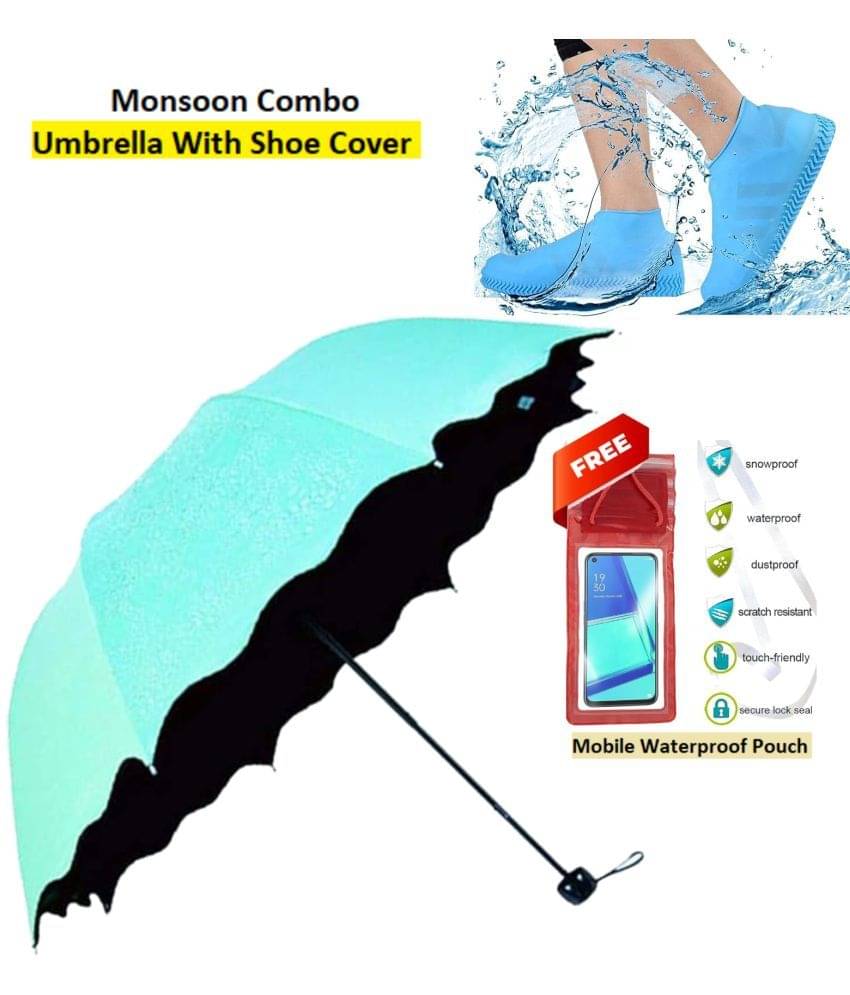RAMDEV ENTERPRISE Turquoise 1 Fold Umbrella RAMDEV ENTERPRISE Turquoise 1 Fold Umbrella