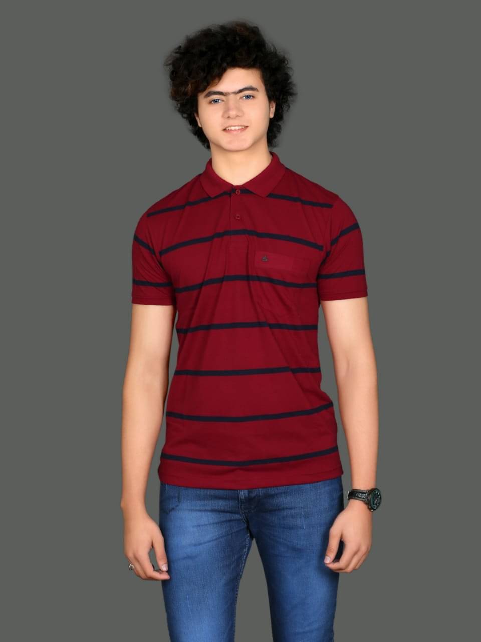 SCOLLER Pack of 1 Cotton Blend Regular Fit Striped Half Sleeves Men's Polo T Shirt ( Maroon ) SCOLLER Pack of 1 Cotton Blend Regular Fit Striped Half Sleeves Men's Polo T Shirt ( Maroon )