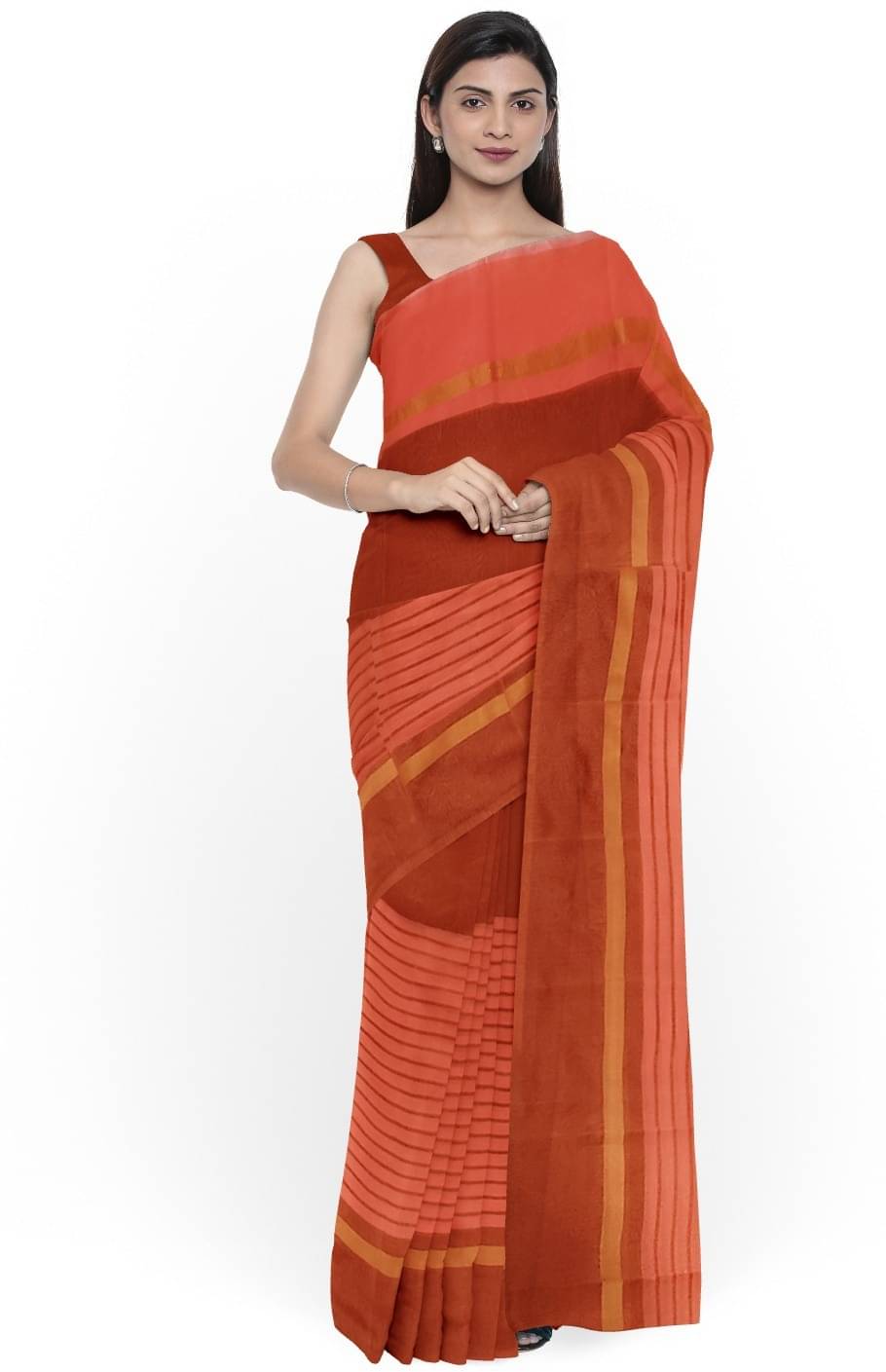 Saadhvi Cotton Silk Woven Saree Without Blouse Piece ( Brown ) Saadhvi Cotton Silk Woven Saree Without Blouse Piece ( Brown )