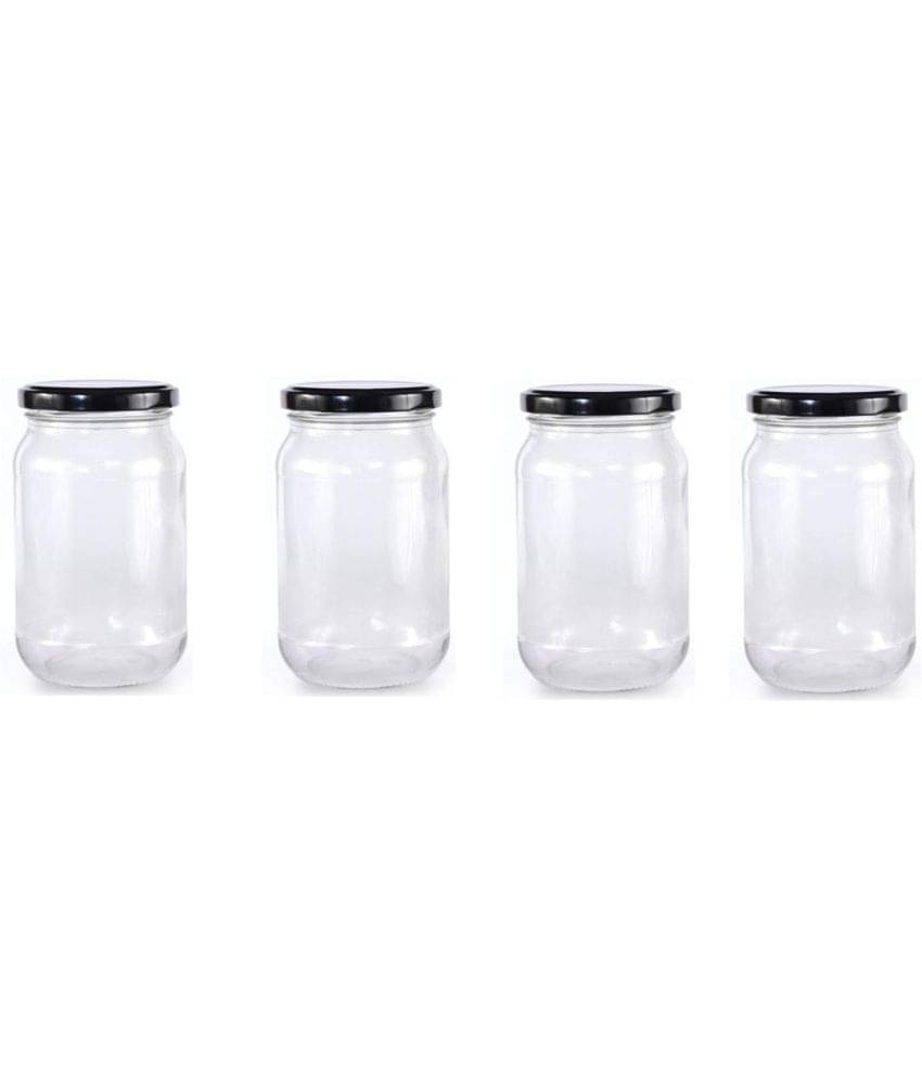     			Somil Glass Container Jar Glass Transparent Utility Container ( Set of 4 )