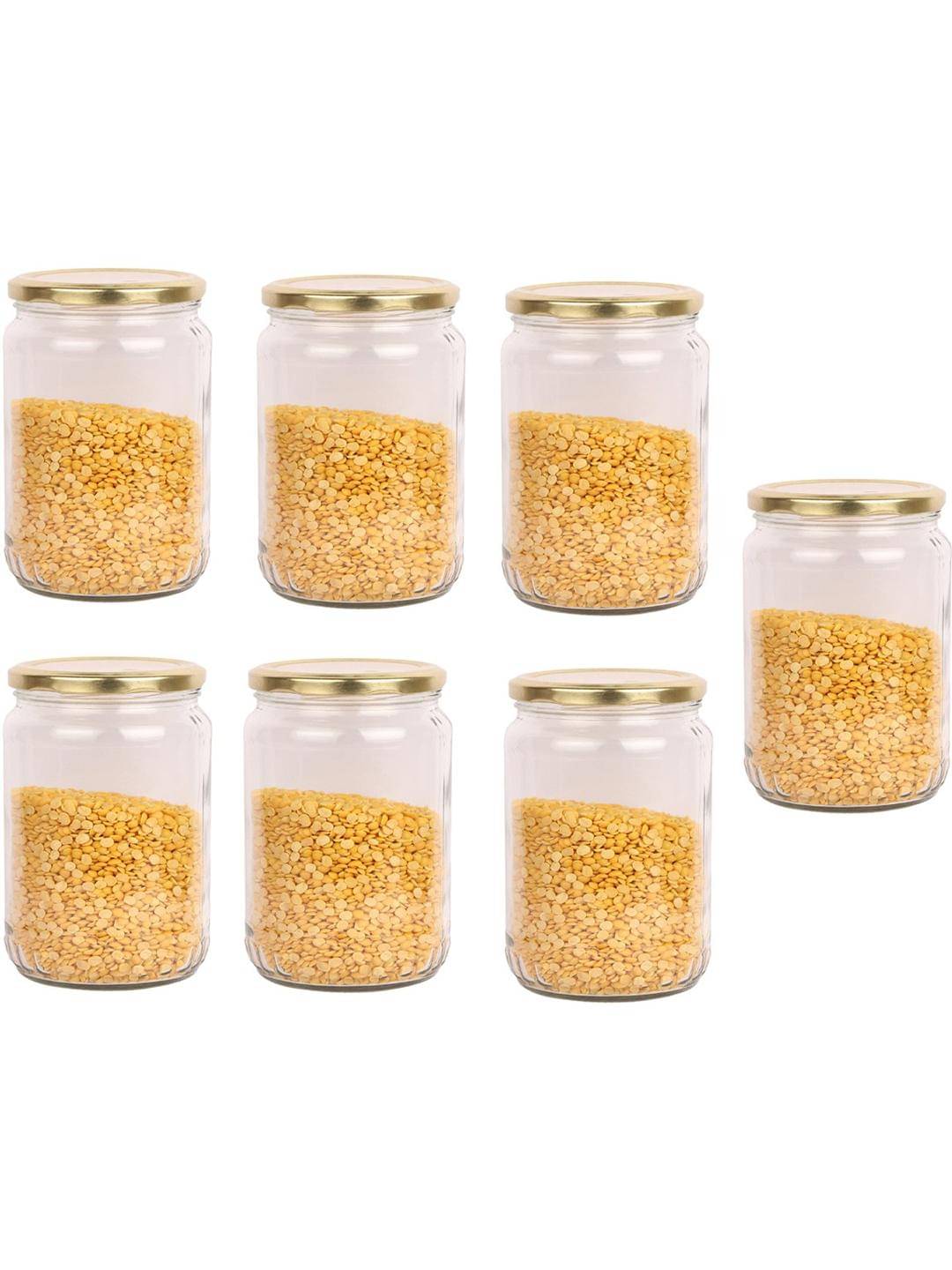     			Somil Glass Container Jar Glass Transparent Utility Container ( Set of 7 )