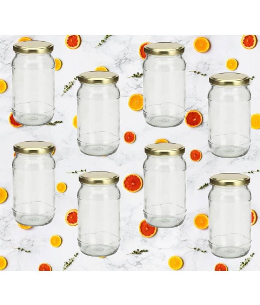 Somil Glass Container Jar Glass Transparent Utility Container ( Set of 8 ) Somil Glass Container Jar Glass Transparent Utility Container ( Set of 8 )