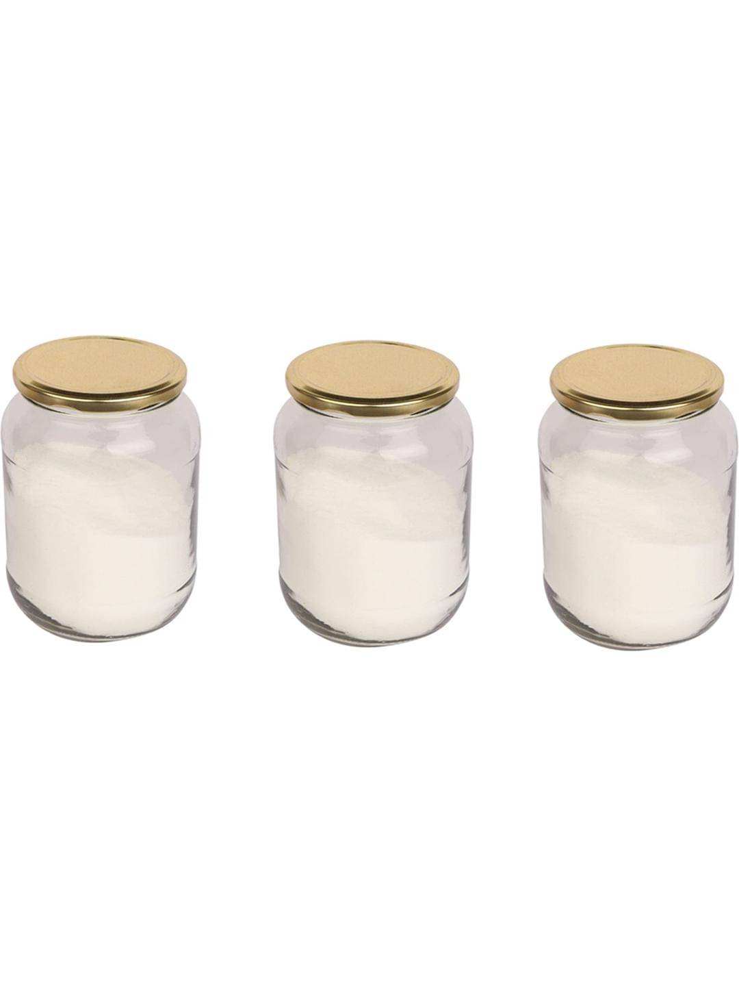 Somil Glass Container Jar Glass Transparent Utility Container ( Set of 3 ) Somil Glass Container Jar Glass Transparent Utility Container ( Set of 3 )