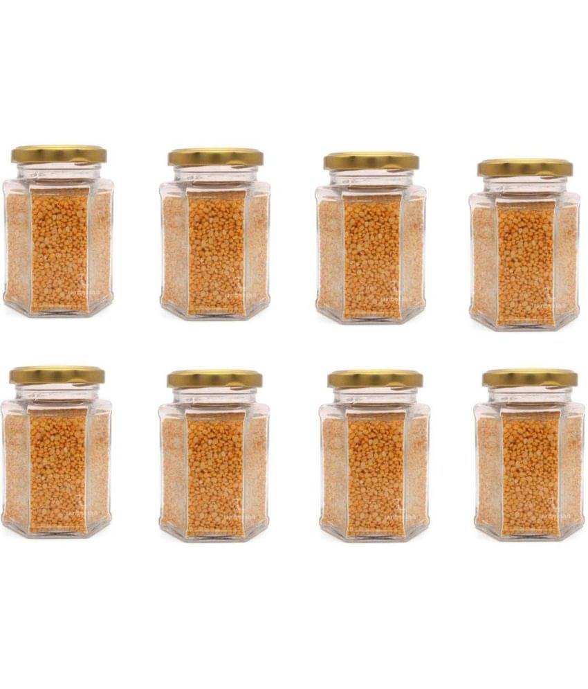 Somil Glass Container Jar Glass Transparent Utility Container ( Set of 8 ) Somil Glass Container Jar Glass Transparent Utility Container ( Set of 8 )