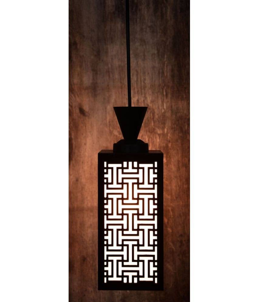 Somil Wood Decorative & Designer Hanging Light Black - Pack of 1 Somil Wood Decorative & Designer Hanging Light Black - Pack of 1