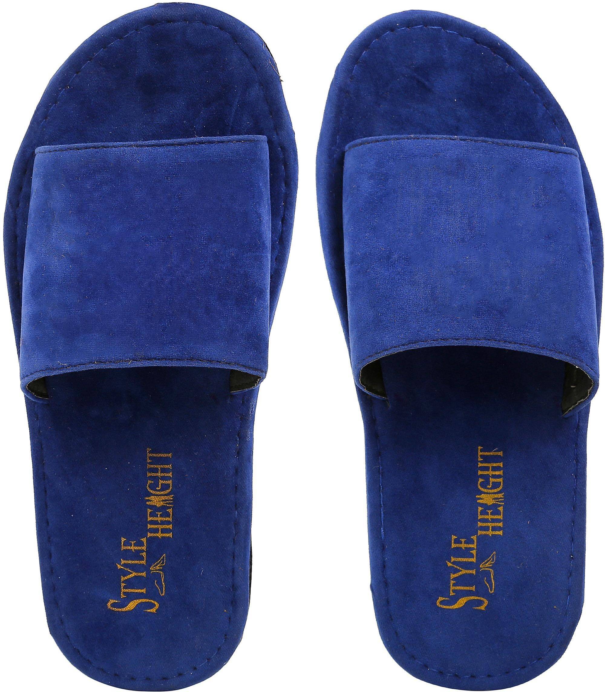     			Style Height Blue Men's Fur Slipper