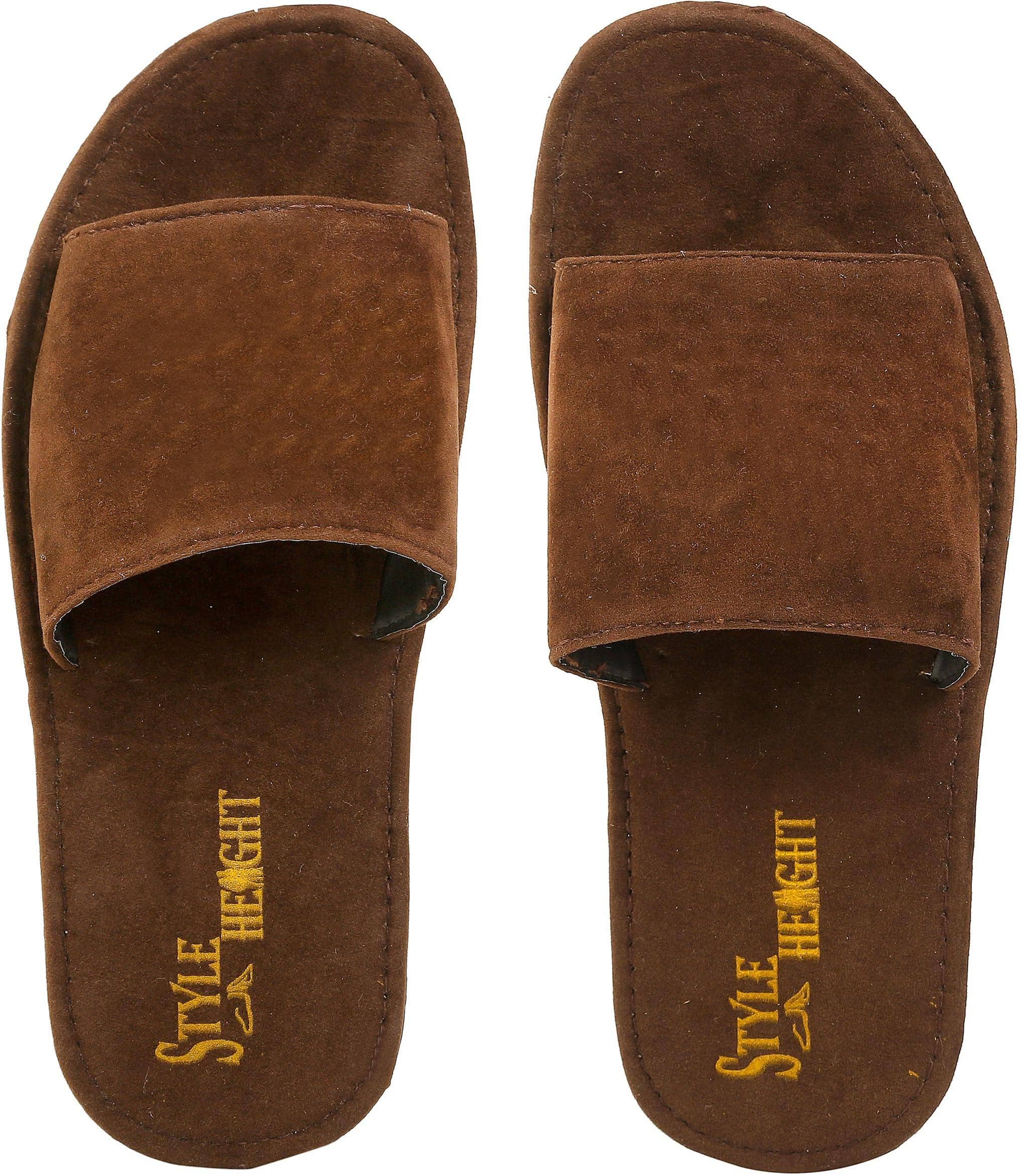 Style Height Red Men's Fur Slipper