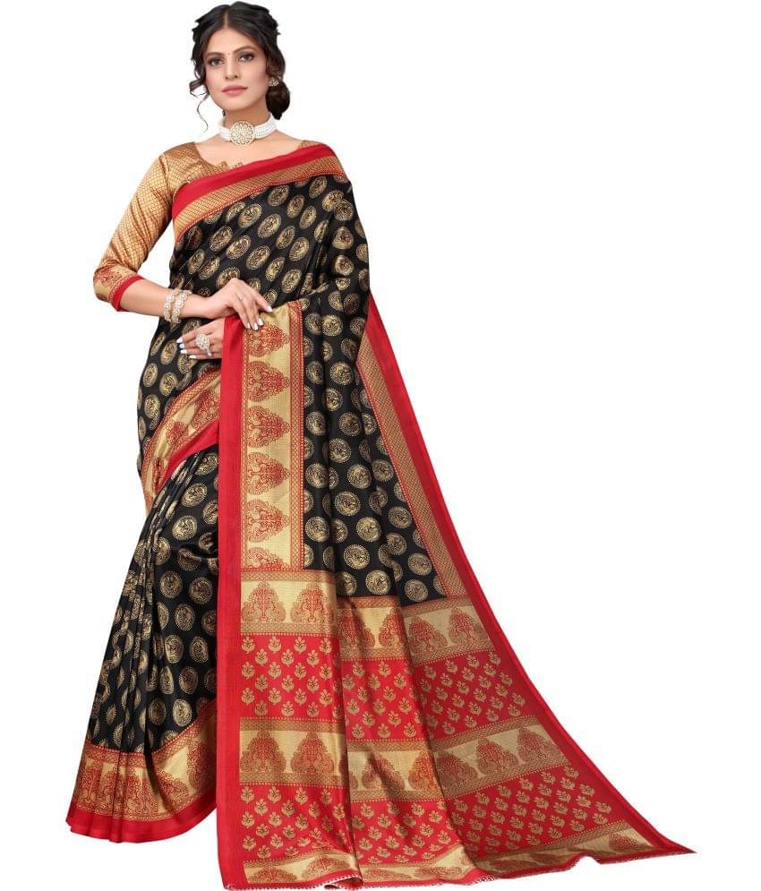 Vkaran Net Cut Outs Saree With Unstitched Blouse Piece ( Black ) Vkaran Net Cut Outs Saree With Unstitched Blouse Piece ( Black )