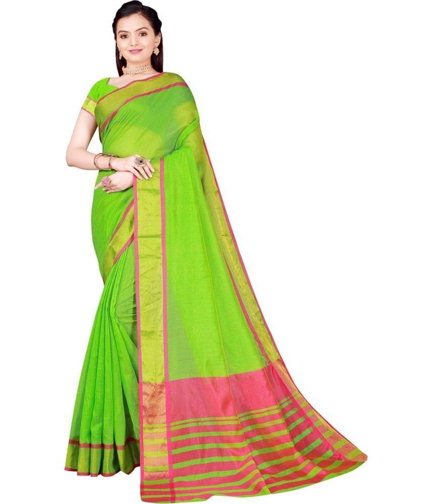 Vkaran Net Cut Outs Saree With Unstitched Blouse Piece ( Lime Green ) Vkaran Net Cut Outs Saree With Unstitched Blouse Piece ( Lime Green )